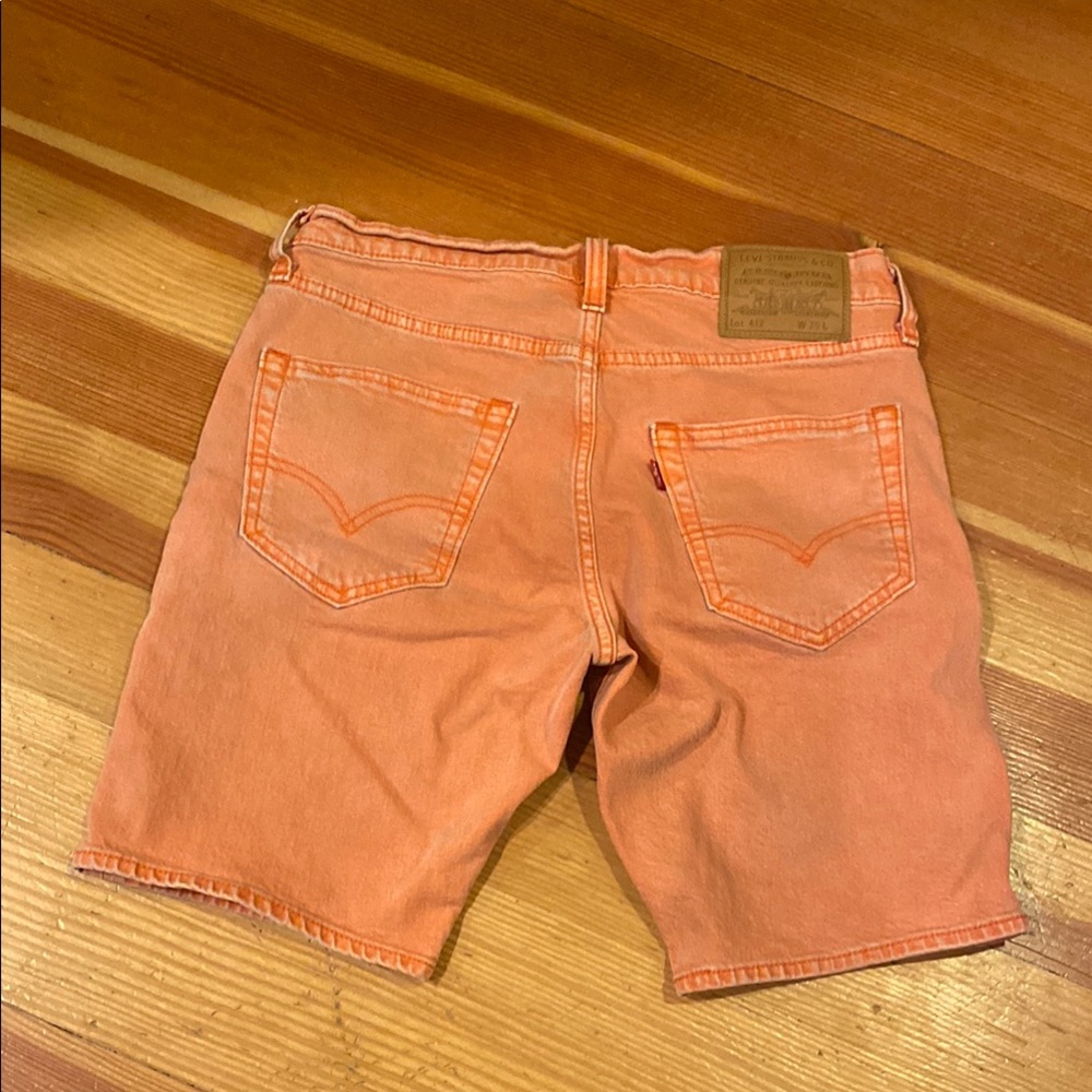 Levi's Men's Lot 412 Orange Denim Shorts